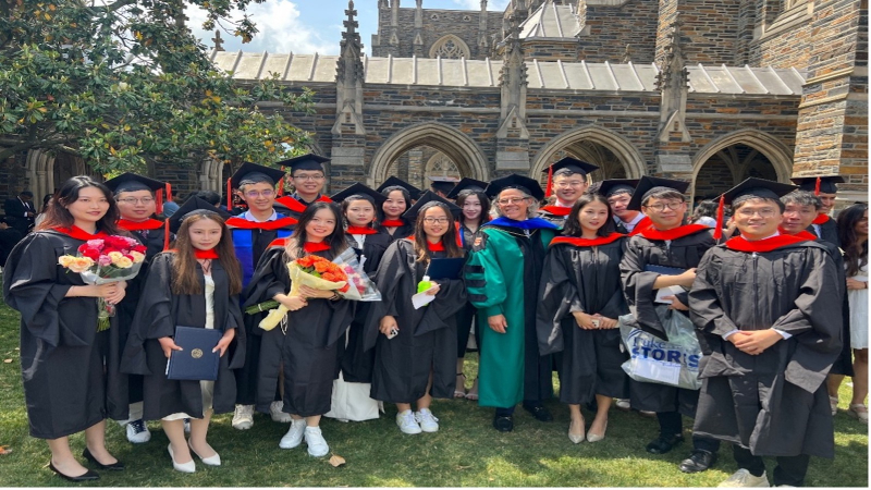 A few of the 2023 Master of Engineering in FinTech Graduates.
